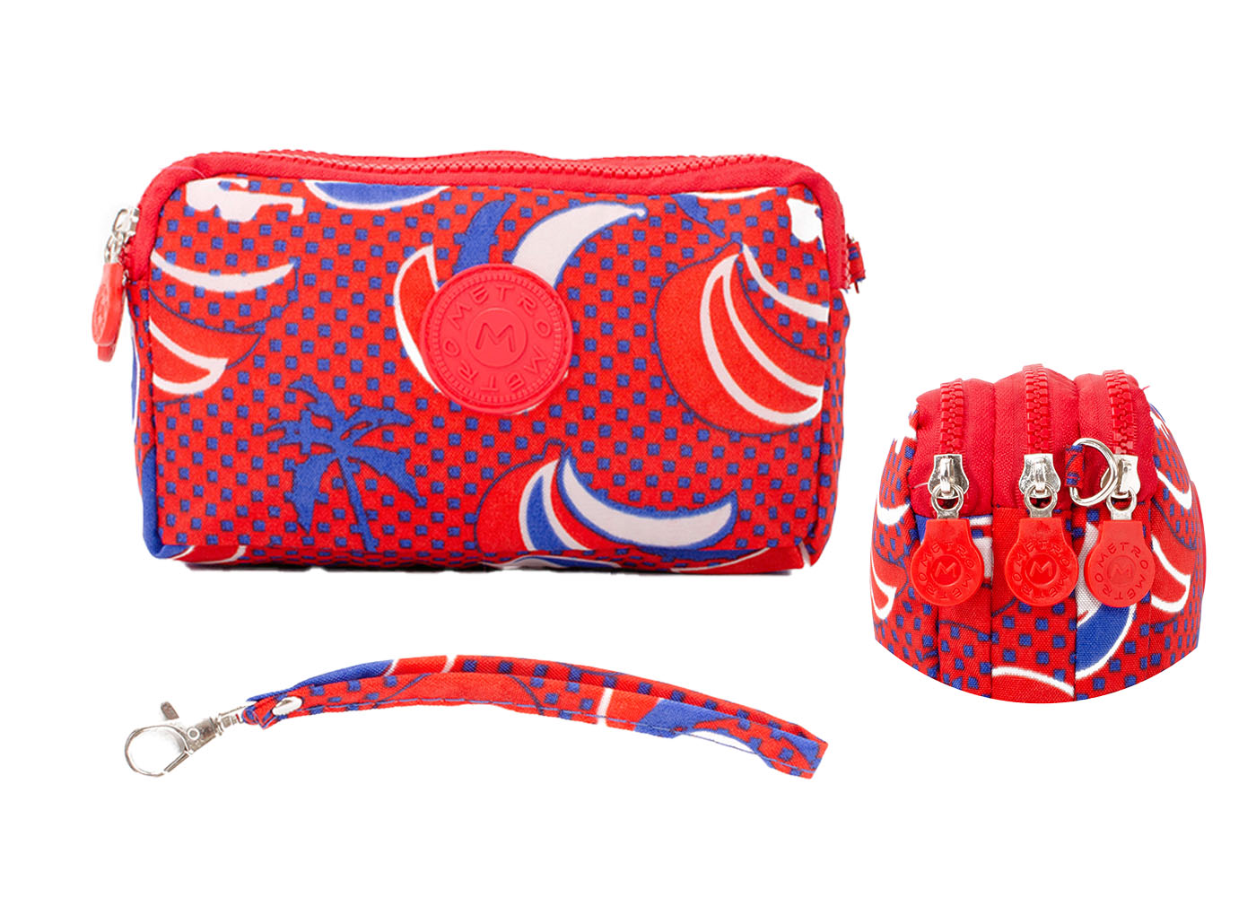 LL-6 RED & BLUE TROPICAL WASHBAG